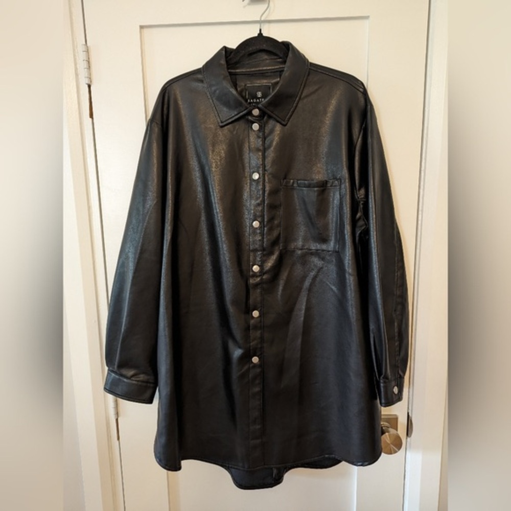 Bagatelle Collection Vegan Leather Shacket